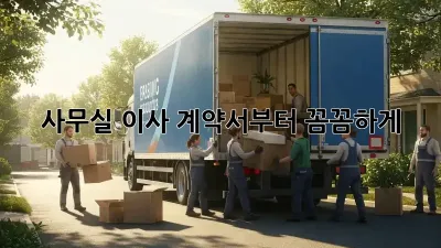 사무실 이사, 계약서부터 꼼꼼하게!